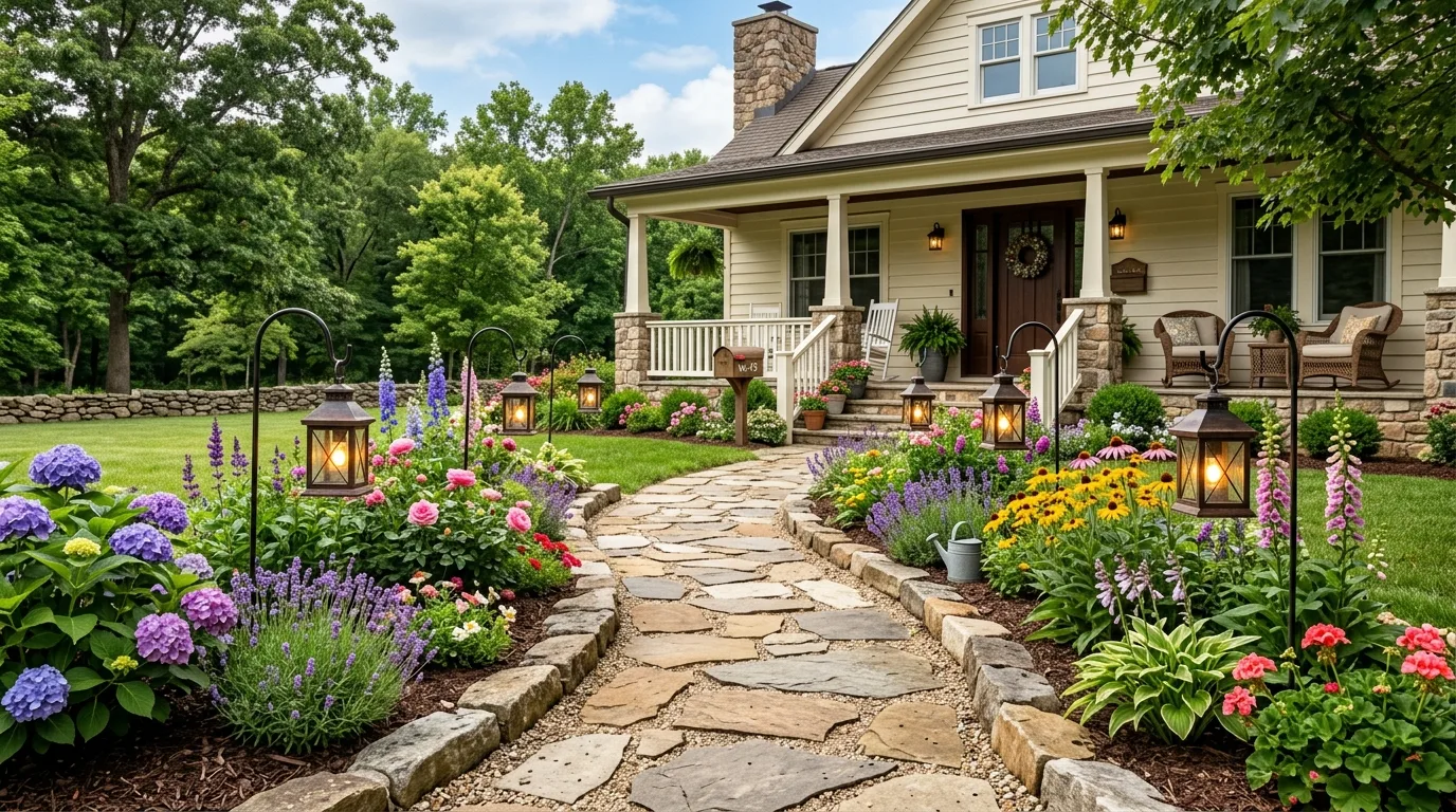 Gravel and Grass Mix for Rustic Simplicity